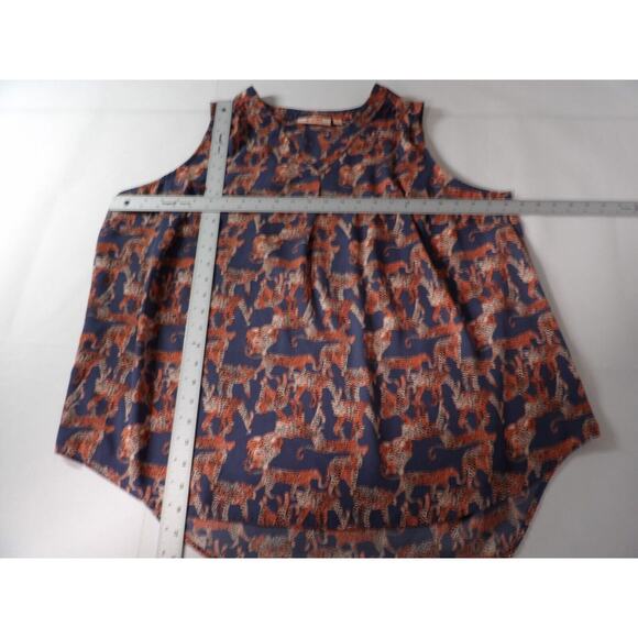 Evri 2X Cheetah Top Blouse Sleeveless Leopard FLowy Career Casual Big Cat - Picture 6 of 11